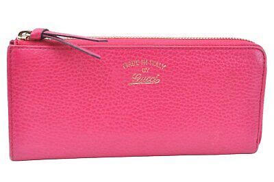 pink gucci swing long wallet purse l-shaped zip 368232|Gucci Pink Leather Swing Zip Around Wallet .